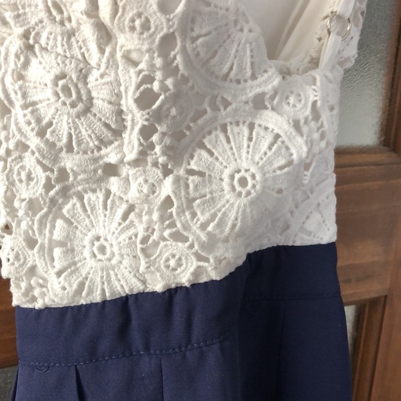 White & Navy Playsuit - Picture 8 of 8